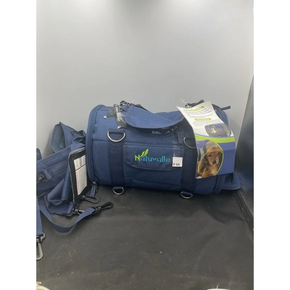 Natuvalle Deluxe Blue Pet Carrier Bag (with shoulder straps) New (v65)